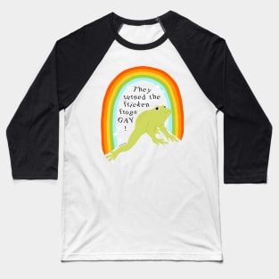 They Turned The Frogs Gay - The Peach Fuzz Baseball T-Shirt